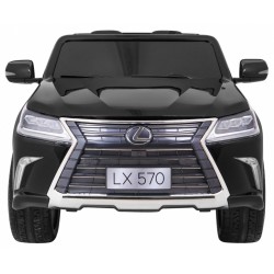Masinuta electrica Lexus LX570 Lacque, 2 motoare, roti spuma EVA, negru