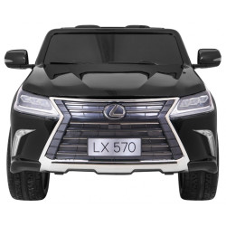 Masinuta electrica Lexus LX570 Lacque, 2 motoare, roti spuma EVA, negru