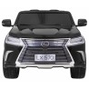 Masinuta electrica Lexus LX570 Lacque, 2 motoare, roti spuma EVA, negru