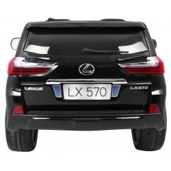 Masinuta electrica Lexus LX570 Lacque, 2 motoare, roti spuma EVA, negru