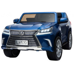 Masinuta electrica Lexus, 2 locuri, 4 motoare, Bluetooth, Albastru
