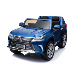 Masinuta electrica Lexus, 2 locuri, 4 motoare, Bluetooth, Albastru