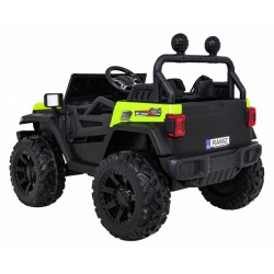 ATV electric Master Of Terain, off road, 12V, 2 scaune, roti spuma EVA, lumini, USB, volan cu butoane sonore, 122x80x85cm