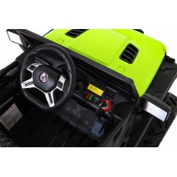 ATV electric Master Of Terain, off road, 12V, 2 scaune, roti spuma EVA, lumini, USB, volan cu butoane sonore, 122x80x85cm