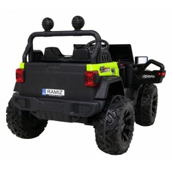 ATV electric Master Of Terain, off road, 12V, 2 scaune, roti spuma EVA, lumini, USB, volan cu butoane sonore, 122x80x85cm