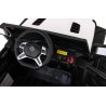 Masinuta electrica Master Of Terain, 4 motoare, roti spuma EVA, 2 locuri, Bluetooth, alb