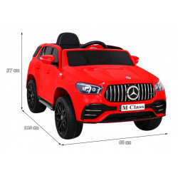 Masinuta electrica Mercedes BENZ M-Class, roti spuma EVA, 4 motoare, rosu