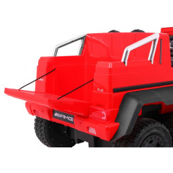 Masinuta electrica Mercedes, rosu, 6x6, Bluetooth, roti cauciuc