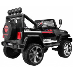 Masinuta electrica Jeep Raptor Drifter 4x4, roti spuma EVA, 4 motoare, 2 locuri, Bluetooth, negru