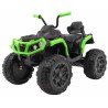 ATV Quad electric, roti pneumatice, Bluetooth, Negru/Verde