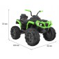 ATV Quad electric, roti pneumatice, Bluetooth, Negru/Verde