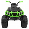 ATV Quad electric, roti pneumatice, Bluetooth, Negru/Verde