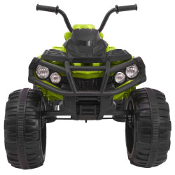 ATV electric copii, 2 motoare, roti spuma EVA, verde