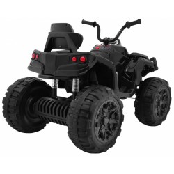 ATV electric, roti spuma EVA, 2 motoare, negru