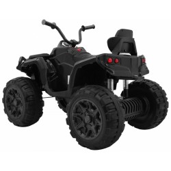 ATV electric, roti spuma EVA, 2 motoare, negru