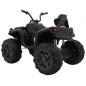 ATV electric, roti spuma EVA, 2 motoare, negru