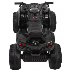 ATV electric, roti spuma EVA, 2 motoare, negru