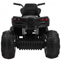 ATV electric, roti spuma EVA, 2 motoare, negru