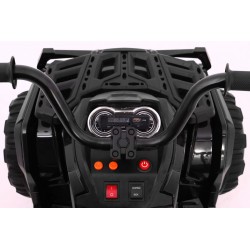 ATV electric, roti spuma EVA, 2 motoare, negru