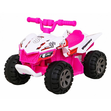 ATV Quad THE FASTEST, off road, 6V/4,5Ah, roti plastic, buton viteza in maner, 70 x 43 x 44 cm, roz