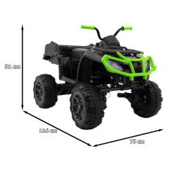 ATV electric QUAD XL, off road, 6V, roti plastic, LED, telecomanda, MP3, portbagaj, 116x78x81cm