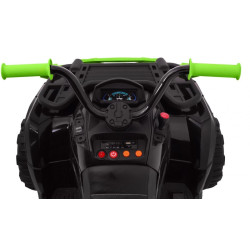 ATV electric QUAD XL, off road, 6V, roti plastic, LED, telecomanda, MP3, portbagaj, 116x78x81cm