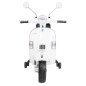 Scuter Vespa electric, 25W, roti EVA, Muzica pe volan, MP3, SD, AUX, USB, lumini fata spate, roti aditionale