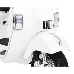 Scuter Vespa electric, 25W, roti EVA, Muzica pe volan, MP3, SD, AUX, USB, lumini fata spate, roti aditionale