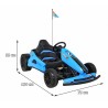 Kart electric, SPEED 7 DRIFT KING, 2 motoare, roti spuma EVA, functie Drift, albastru