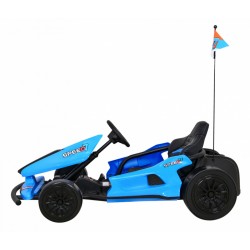 Kart electric, SPEED 7 DRIFT KING, 2 motoare, roti spuma EVA, functie Drift, albastru