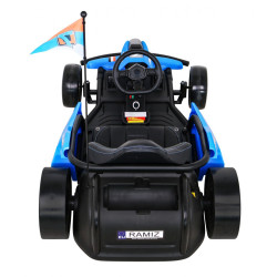 Kart electric, SPEED 7 DRIFT KING, 2 motoare, roti spuma EVA, functie Drift, albastru