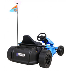 Kart electric, SPEED 7 DRIFT KING, 2 motoare, roti spuma EVA, functie Drift, albastru