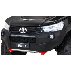 Masinuta electrica TOYOTA HILLUX, 4 motoare, 2 locuri, roti spuma EVA, functie drift, Panoul tactil modul SPORT, negru