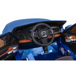 Masinuta electrica Volovo XC90, roti spuma EVA, 2 motoare, Bluetooth, albastru