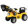 Excavator tractor, 12V, roti plastic si cauciuc, MP3, 3 viteze, telecomanda, buton START, pornire lenta, 105x54x67cm
