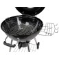 Gratar rotund cu capac, grill 54 cm, termostat, colector cenusa, roti, 68x57x99 cm