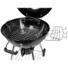 Gratar rotund cu capac, grill 54 cm, termostat, colector cenusa, roti, 68x57x99 cm