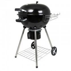 Gratar rotund cu capac, grill 54 cm, termostat, colector cenusa, roti, 68x57x99 cm