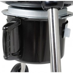 Gratar rotund cu capac, grill 54 cm, termostat, colector cenusa, roti, 68x57x99 cm