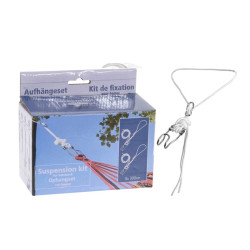 Kit fixare hamac, 2 franghii 300 cm, diametrul 6 cm, sarcina maxima 120 kg