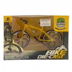 Macheta bicicleta MTB, scara 1:8, model realist, metal, 19.5×7.5×12 cm