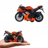 Motocicleta miniatura, sunete si lumini LED, mecanism inertial, 14x7x5 cm