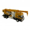Camion cu macara basculabila, iluminata LED, efecte sonore, macheta 1:60, 17x6x3 cm