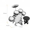 Set 5 tobe jazz pentru copii, bete incluse, scaun, 3 ani+