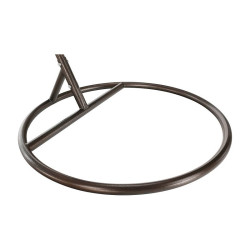 Fotoliu suspendat oval, perne incluse, cadru de otel, ratan sintetic, 68x107x195 cm