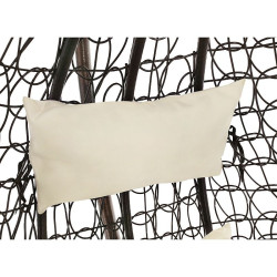 Fotoliu suspendat oval, perne incluse, cadru de otel, ratan sintetic, 68x107x195 cm