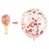 Decor baloane arcada, 79 piese, folie si latex, franjuri argintii, macaron pink