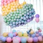 Kit 53 baloane Rainbow, aranjament curcubeu, diametru 25 si 12 cm, latex