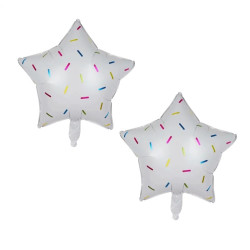 Balon folie gigant cifra 5, inaltime 80 cm, candy decor gogoasa, inghetata, 5 piese