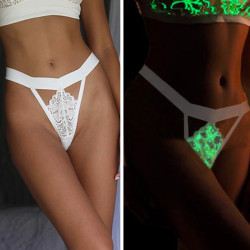 Lenjerie intima fosforescenta, chilot tanga dantela, marime 36, talie inalta